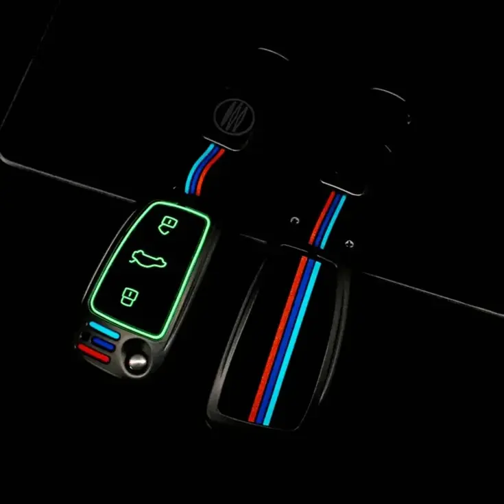 Metalen Sleutelhoesje voor Audi grijs C3