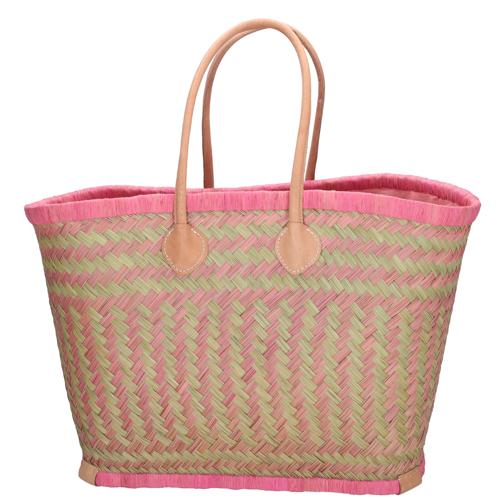Bozaka- Rieten Mand - Strandtas - aansnoerkoord