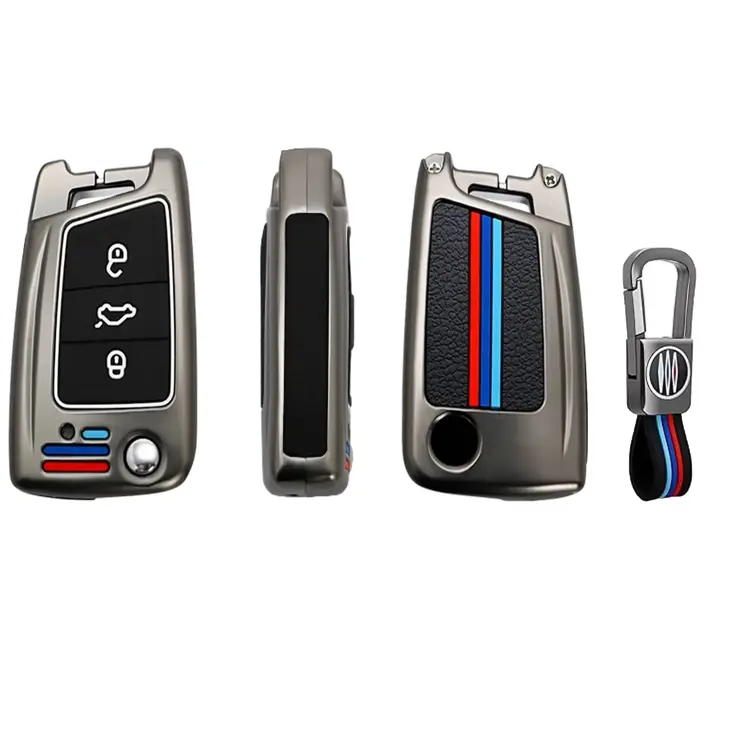 Metalen Sleutelhoesje voor Volkswagen grijs B3