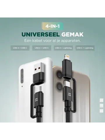 Remodius UniCharge Universele Oplaadkabel