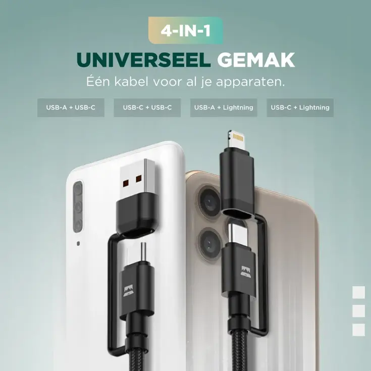Remodius UniCharge Universele Oplaadkabel