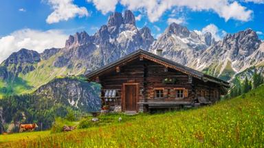 oostenrijk_salzburgerland_dachstein_bischofsmutze_chalet_gras_weide_berg_koe_bergketen_getty