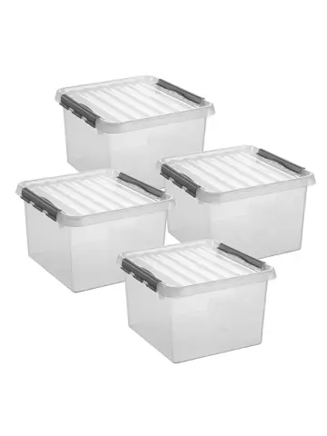 Q-line - Opbergbox - 26L transp. - 4-delig