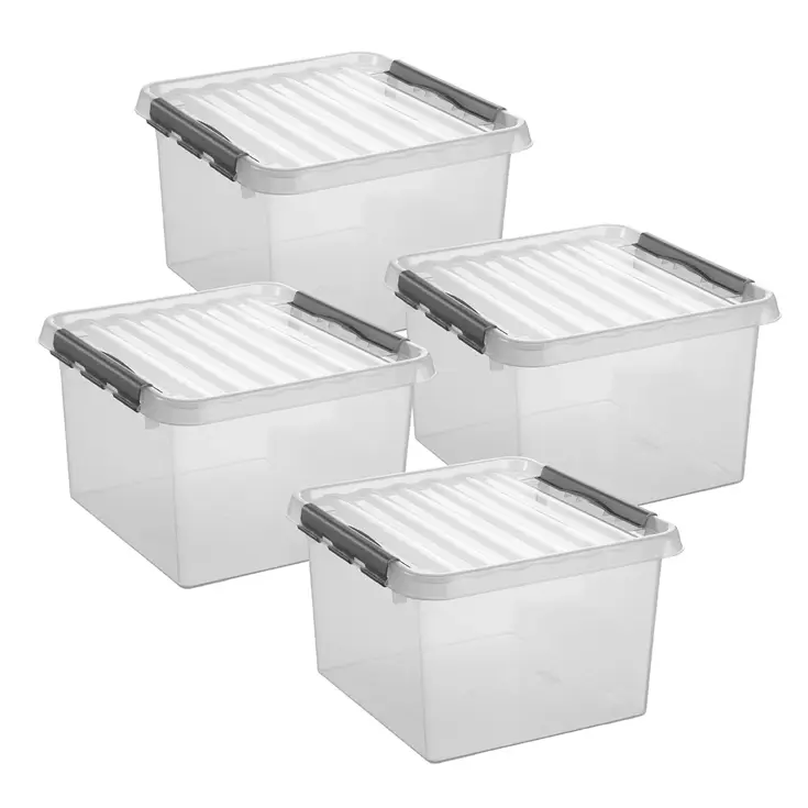 Q-line - Opbergbox - 26L transp. - 4-delig