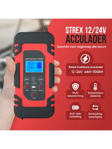 Acculader 12/24V - 4/6/8A