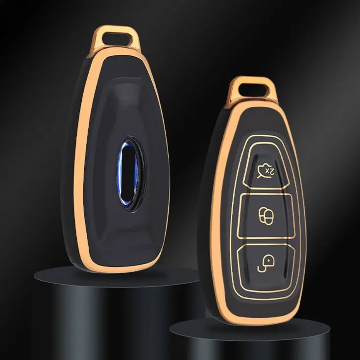 TPU Sleutelhoesje voor Ford goud K3