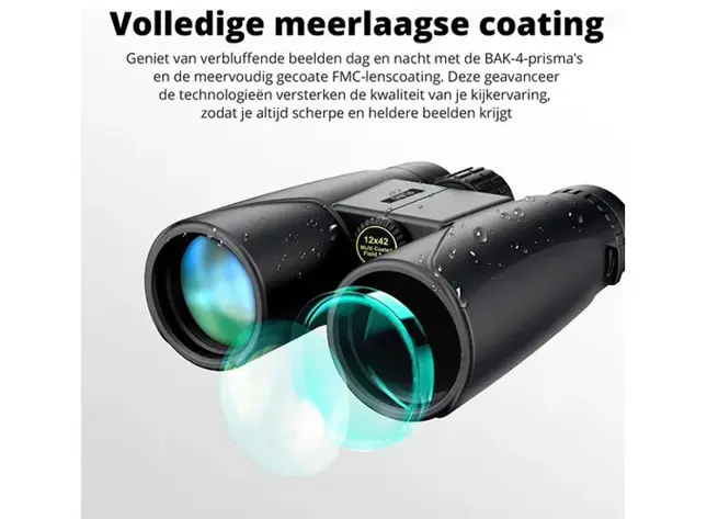 HD Verrekijker - 12x42 - BAK-4 Prisma