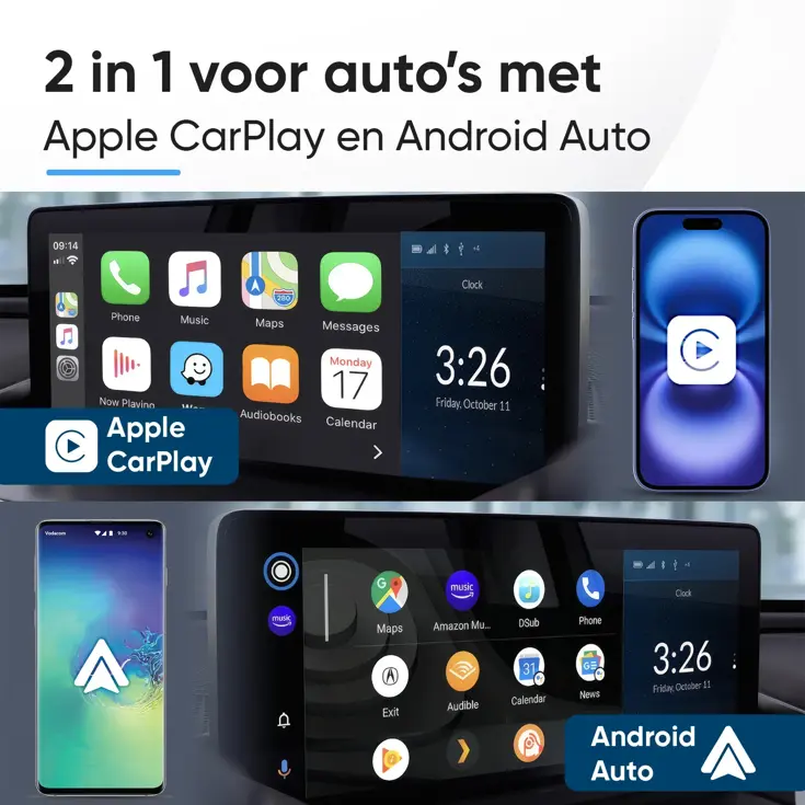Premium 2-in-1 CarPlay & Android Auto Dongle