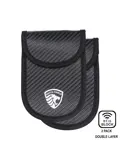2 x RFID Autosleutel Hoesje Anti-Skim Carbon Style