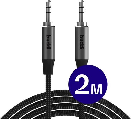 Flex 3.5mm Jack Aux Audio Kabel 2M Zwart