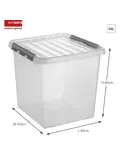 Q-line - Opbergbox - 38L transp. - 2-delig