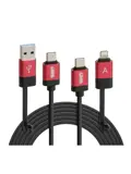 Ultimate kabel 6 in 1 - 100 cm - Zwart