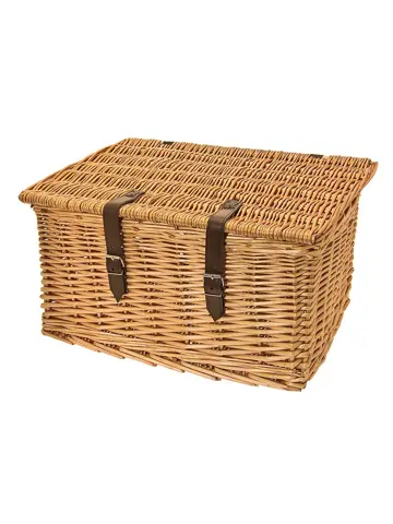 Natuurlijke rieten mand met deksel, Maxi