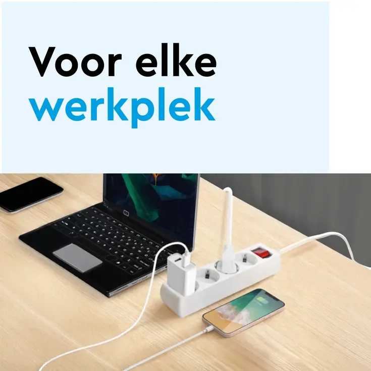 Stekkerdoos 5‑voudig met schakelaar – 1,4 m