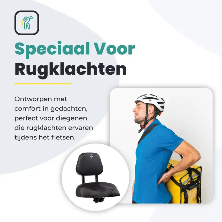 Voltano Fietszadel met Rugleuning