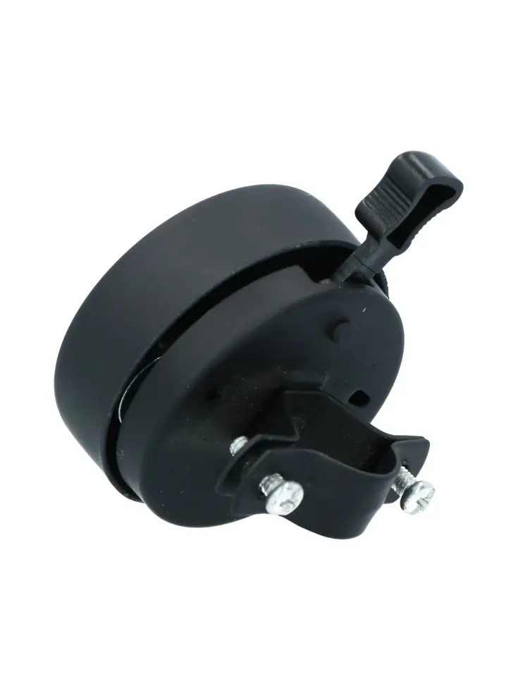 Zwarte fietsbel 55mm met heldere klank