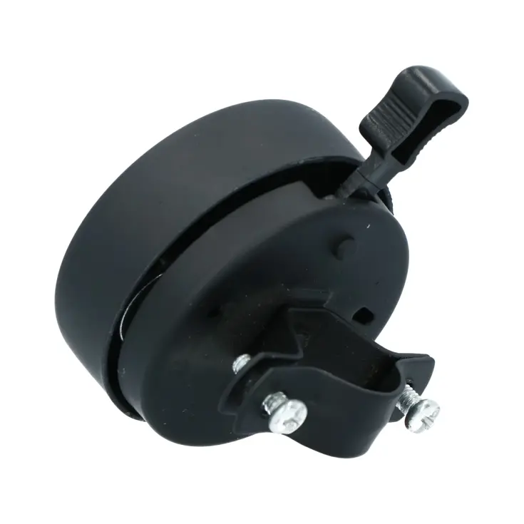 Zwarte fietsbel 55mm met heldere klank