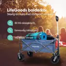 LifeGoods Bolderkar - 80KG - 94L