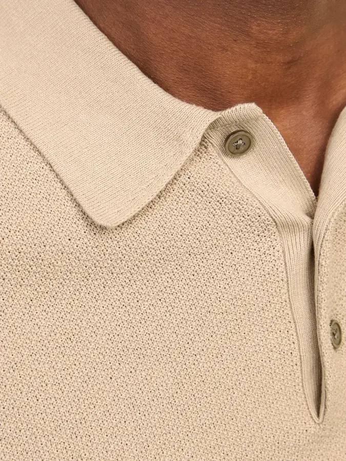 Heren Sandri Knit Polo LS Jack & Jones