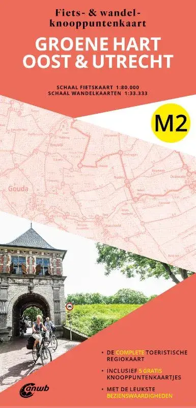 ANWB Fiets en wandelknooppuntenkaart M2 Groene Hart oost & Utrecht
