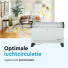 Elektrische Convectorkachel - 2000 watt