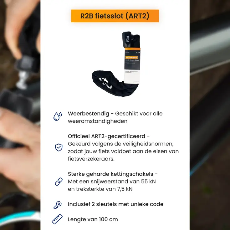 Stevig ART2 Fietsslot voor E-bike - 100 cm