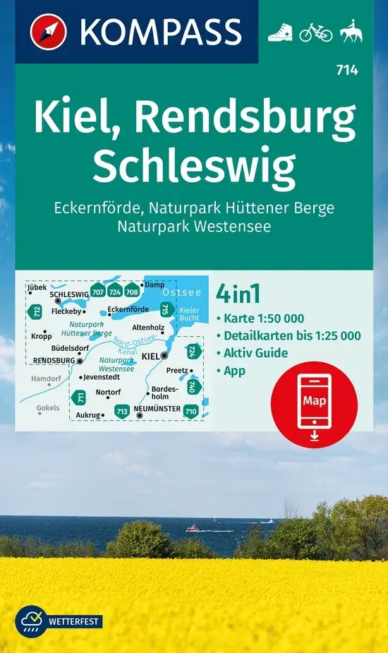 Wandelkaart WK714 Kiel - Rendsburg
