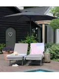 Parasol Luxe 8-ribs - Ø 300cm - antraciet