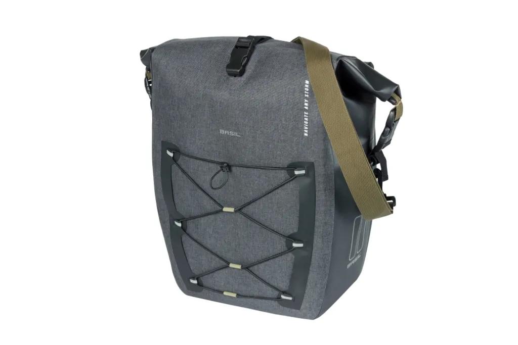 Basil  Enkele fietstas Navigator Storm 25-31 L  Zwart