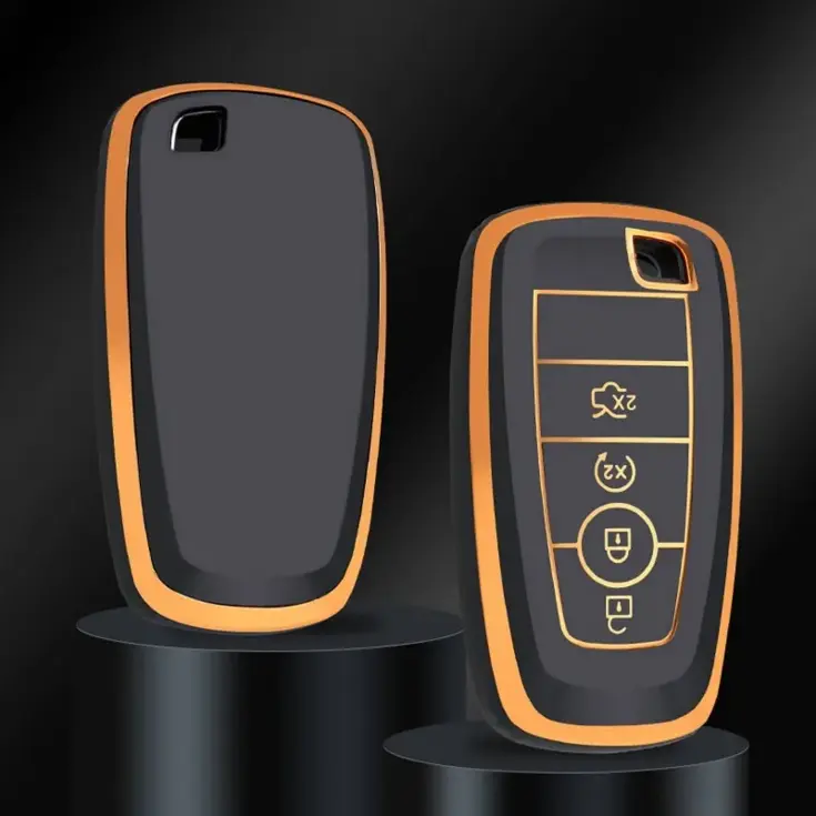 TPU Sleutelhoesje voor Ford goud B4