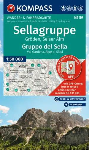 Wandelkaart WK59 Sellagruppe - Gröden