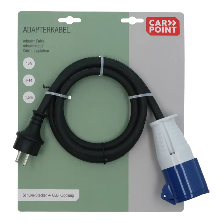 Adapterkabel Schuko Stekker naar CEE Contrastekker