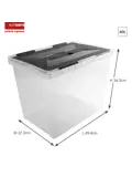 Onyx opbergbox transparant 40L - 3 delig