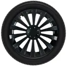 Meridan Zwart wieldoppen set van 4 - 14 inch
