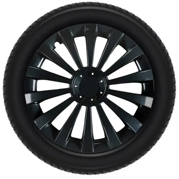 Meridan Zwart wieldoppen Set van 4 - 15 inch