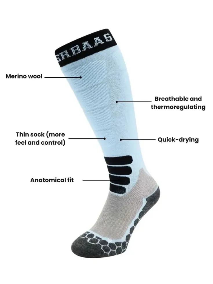 Merinowol - 3 paar - Skisokken
