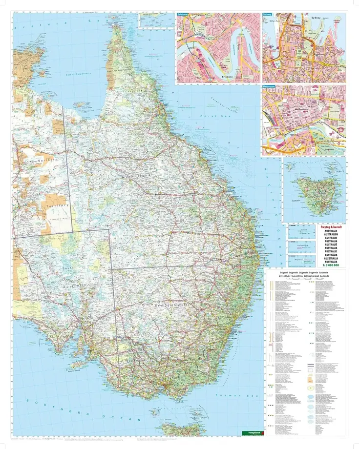 Wegenkaart Australië