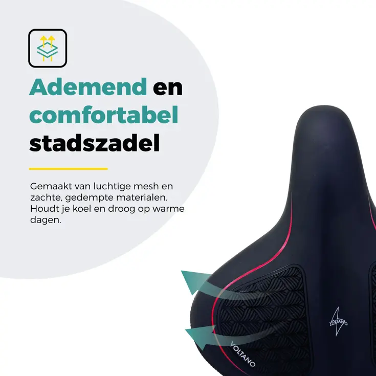 Voltano XXXL Fietszadel – Extra breed