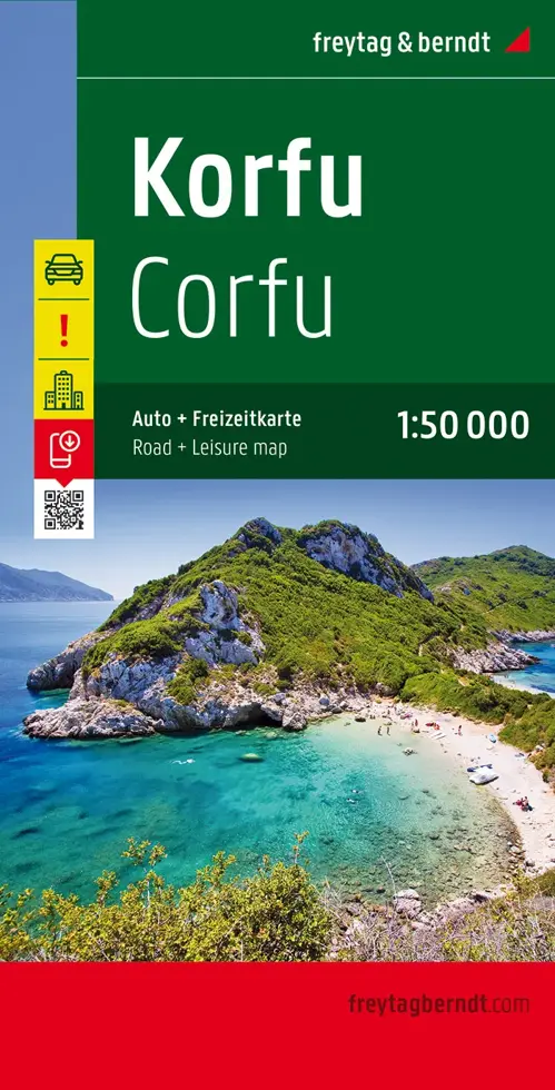 Wegenkaart Corfu