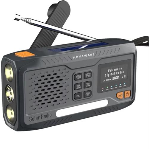 Noodradio Solar Opwindbaar - DAB+/FM - 4500mAh