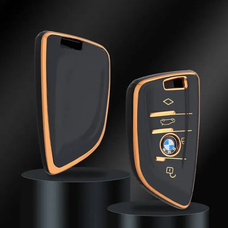 TPU Sleutelhoesje voor Bmw goud B4A