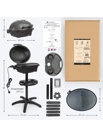 KitchenBrothers Elektrische BBQ – 2400W