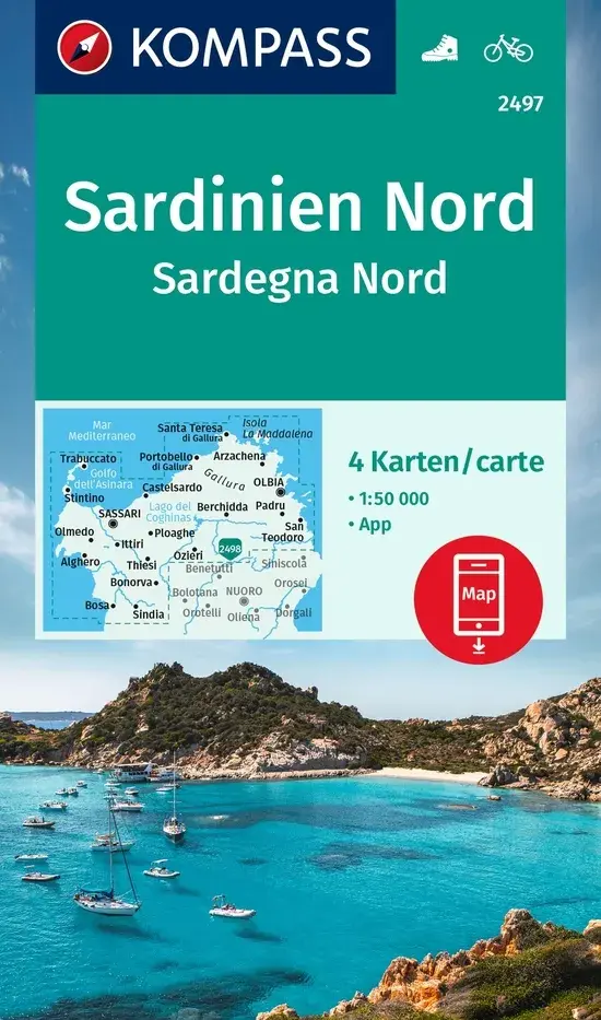 Wandelkaart WK2497 Sardinië Noord