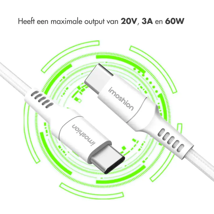 imoshion USB-C naar USB-C kabel - 3 meter