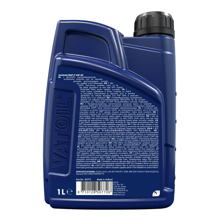 Motorolie 5W-30 brandstofbesparend B/D