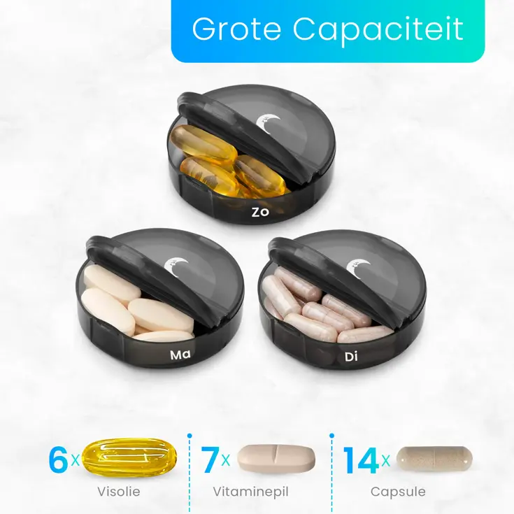 GEASY Pillendoos 7 Dagen – 2 Vakken 