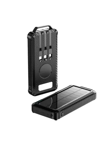 Solar Powerbank Zwart 10.000 mah