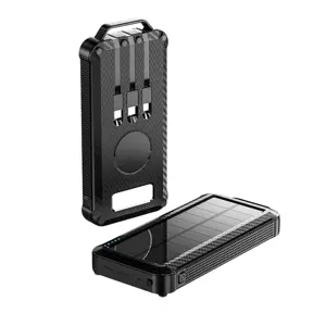 Solar Powerbank Zwart 10.000 mah