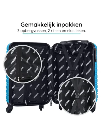 Reiskoffer S ABS 39L met TSA-slot en 360° wielen