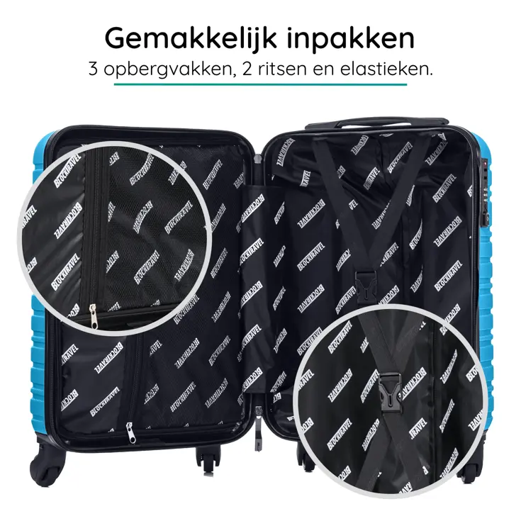 Kofferset S ABS 39L met TSA-slot en 360° wielen